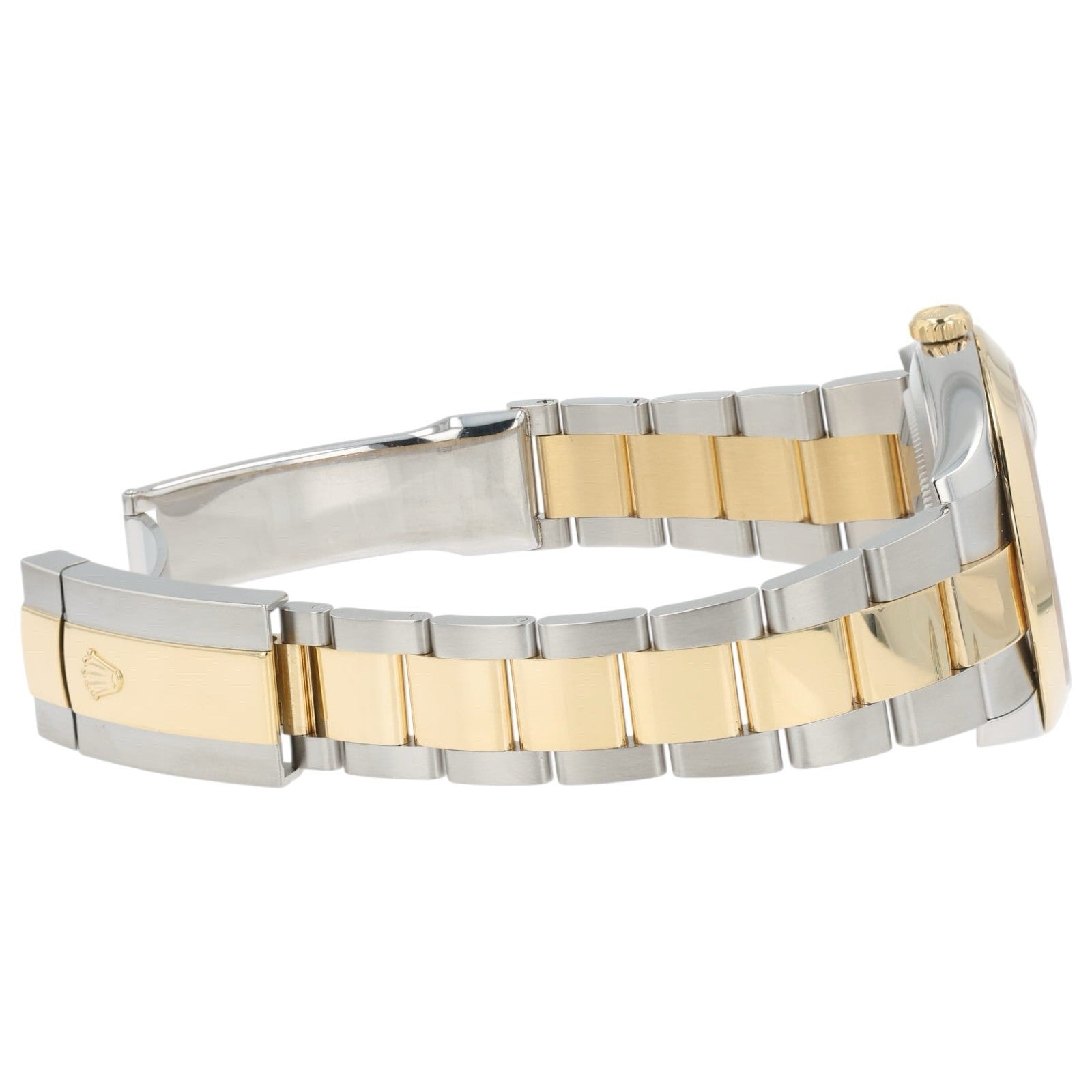 Rolex Datejust Champagne Motif Dial 18k Yellow Gold & Steel 41mm Mens 126303