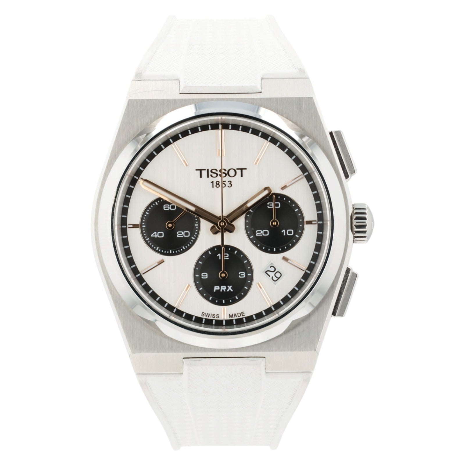 Tissot PRX White Dial Stainless Steel 42mm Automatic Mens Chronograph T137427