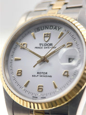 Tudor Prince Date Day Steel & Gold White Dial Automatic Men’s Watch 76213