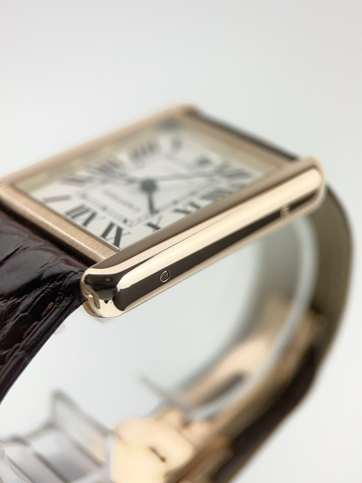 Cartier Tank Solo 18k Rose Gold & Steel Silver Color Dial 31mm Automatic Watch