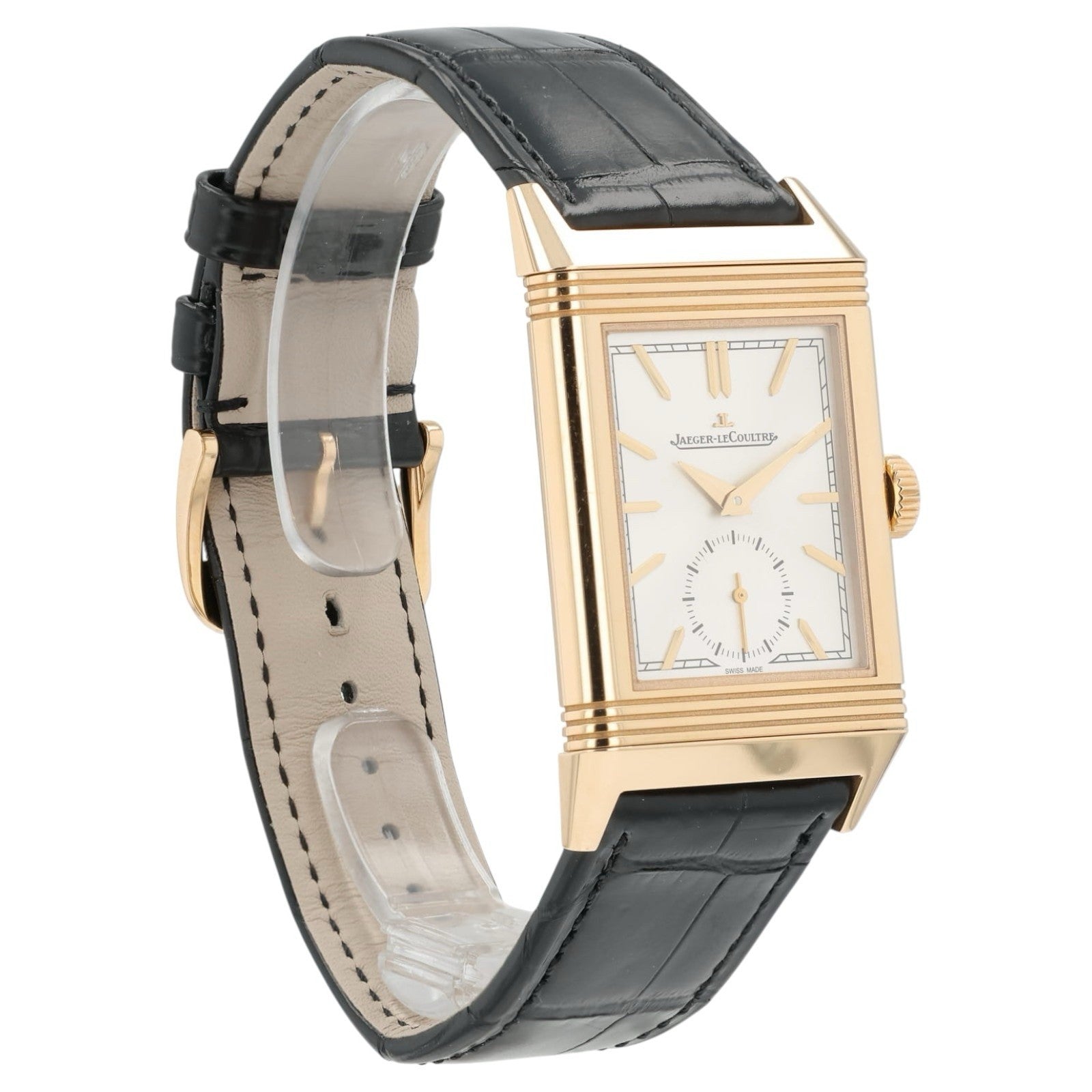 LeCoultre Reverso Tribute Silver Dial 18k Rose Gold Manual Men’s Watch Q7132521