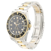 Rolex GMT Master Black Dial Gold & Steel 40mm Automatic Men's Watch 16753