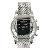 Breitling Transocean Black Dial Stainless Steel 43mm Automatic Mens Watch AB0152