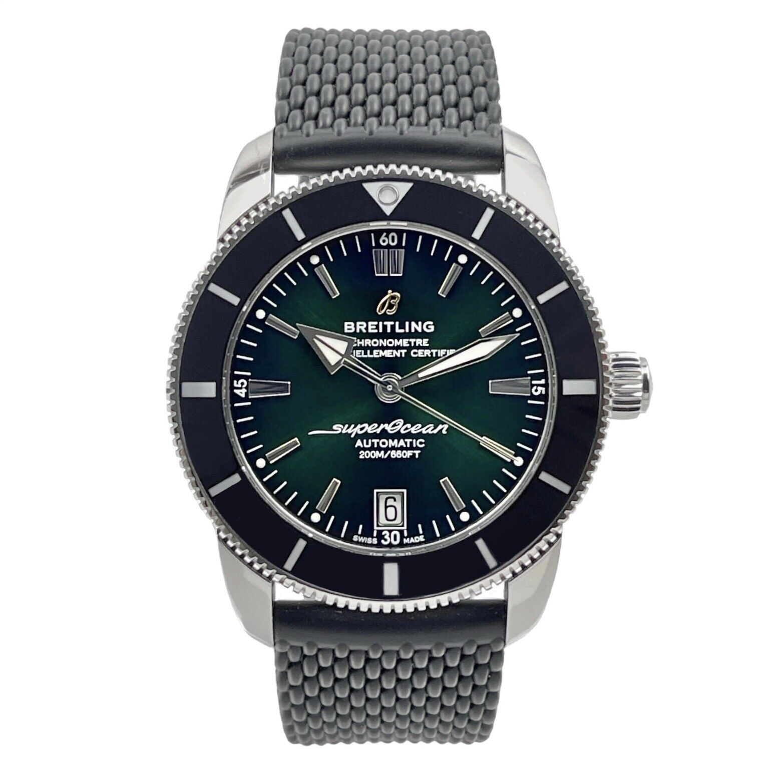 Breitling Superocean Heritage 42 Automatic AB2010 Green Dial Watch Box ...