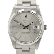 Rolex Date Silver Dial Stainless Steel 34mm Automatic Movement Mens Watch 15000