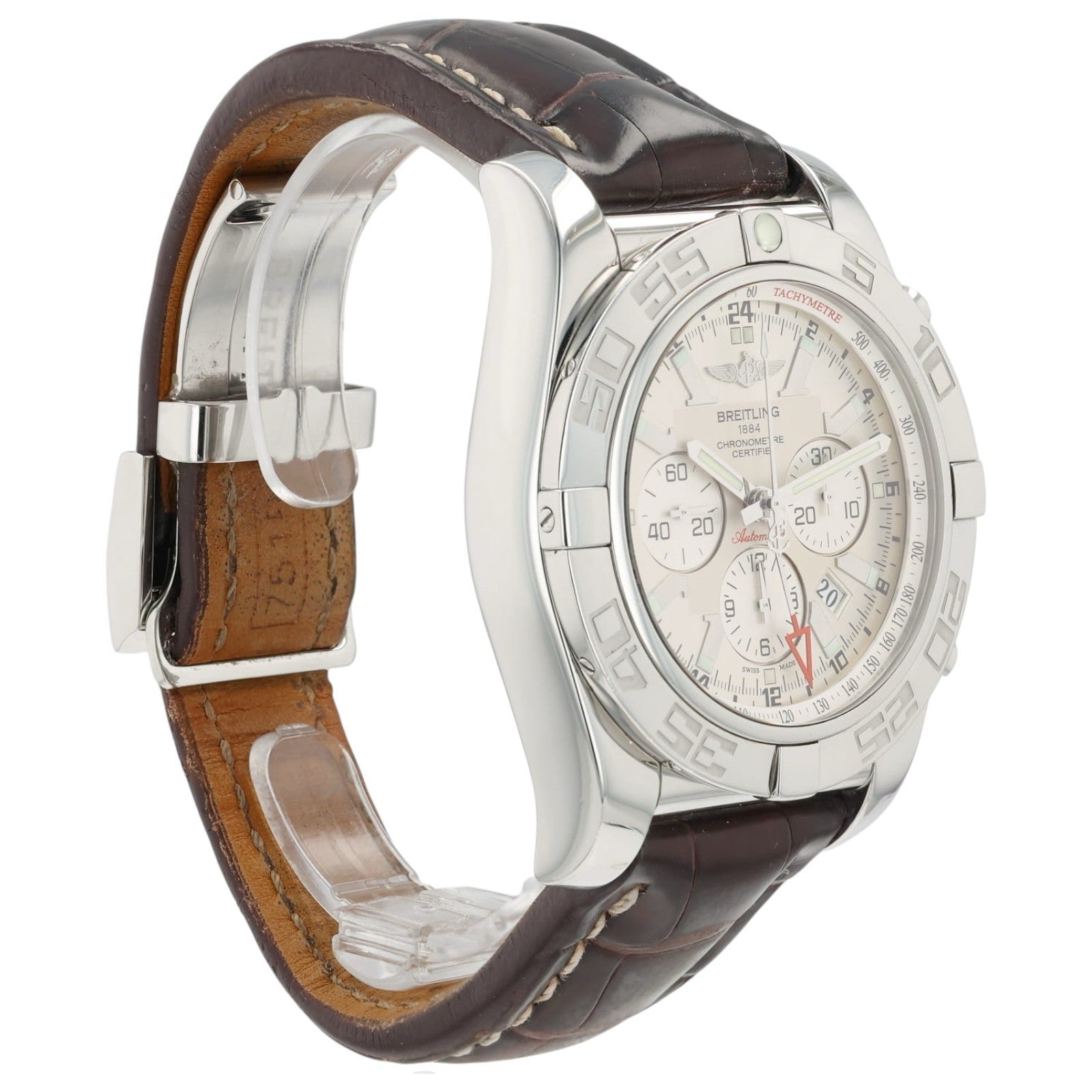 Breitling Chronomat Silver Dial Stainless Steel 47mm Automatic Movement AB0410