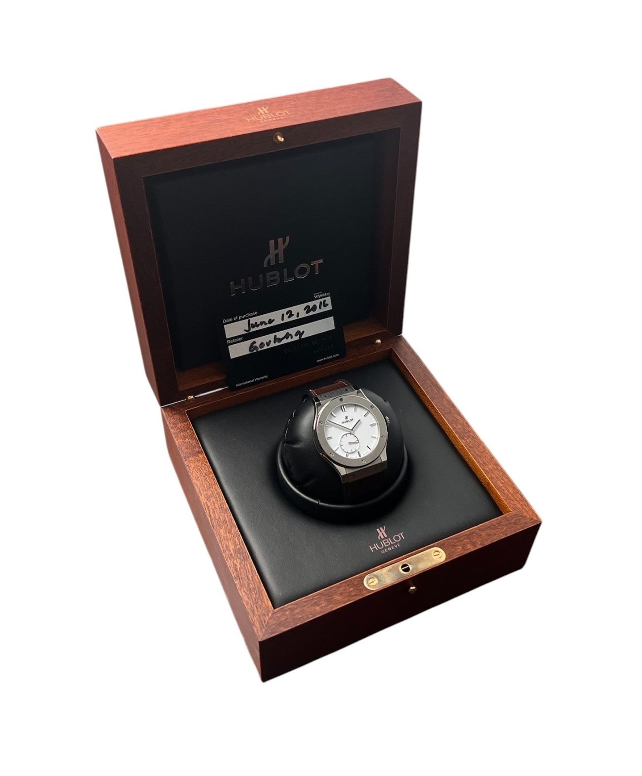 Hublot Classic Fusion White Dial Titanium 45mm Manual Wind Mens 515.NX.2210.LR