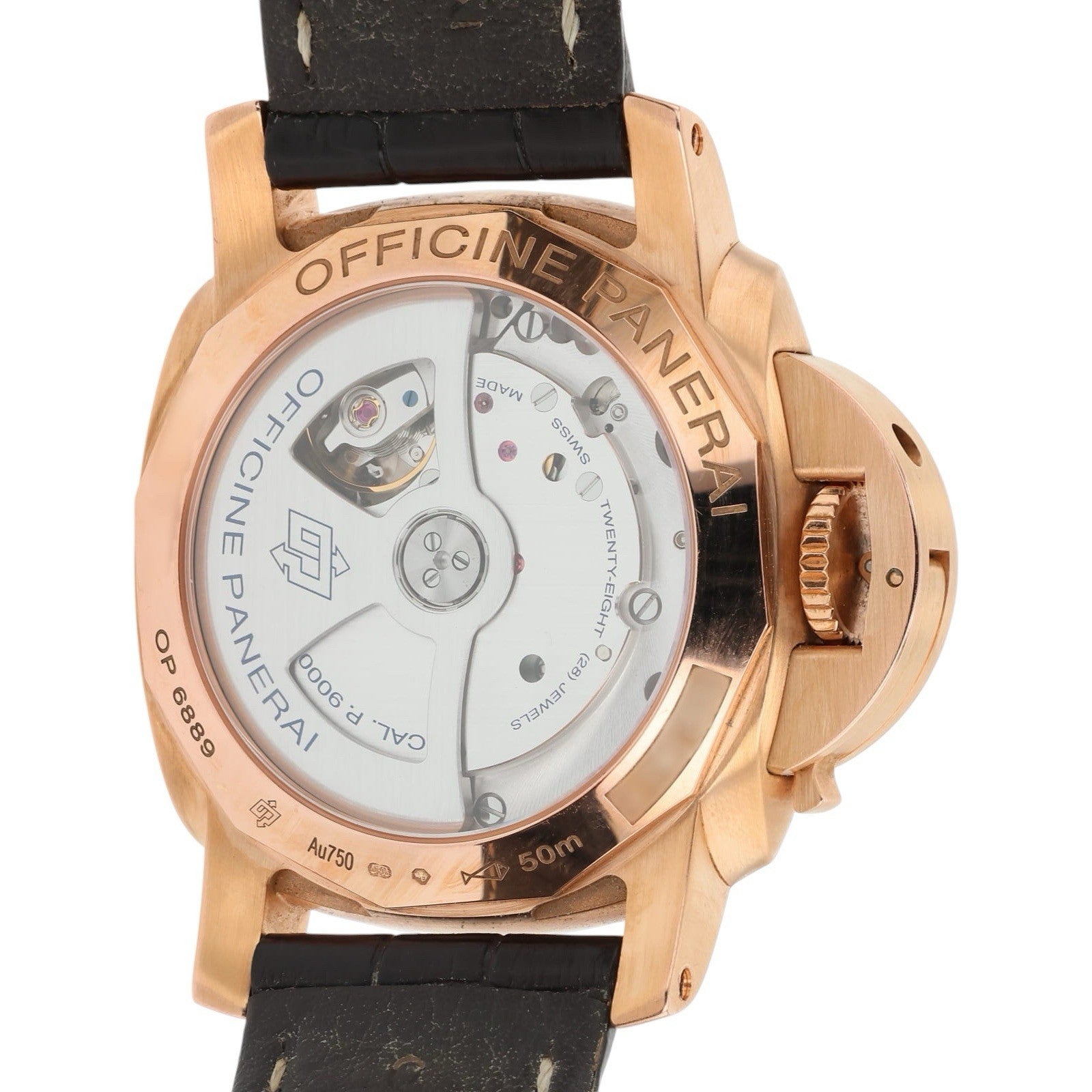 Panerai Luminor Marina 18k Rose Gold Brown Dial 42mm Automatic Mens PAM00393