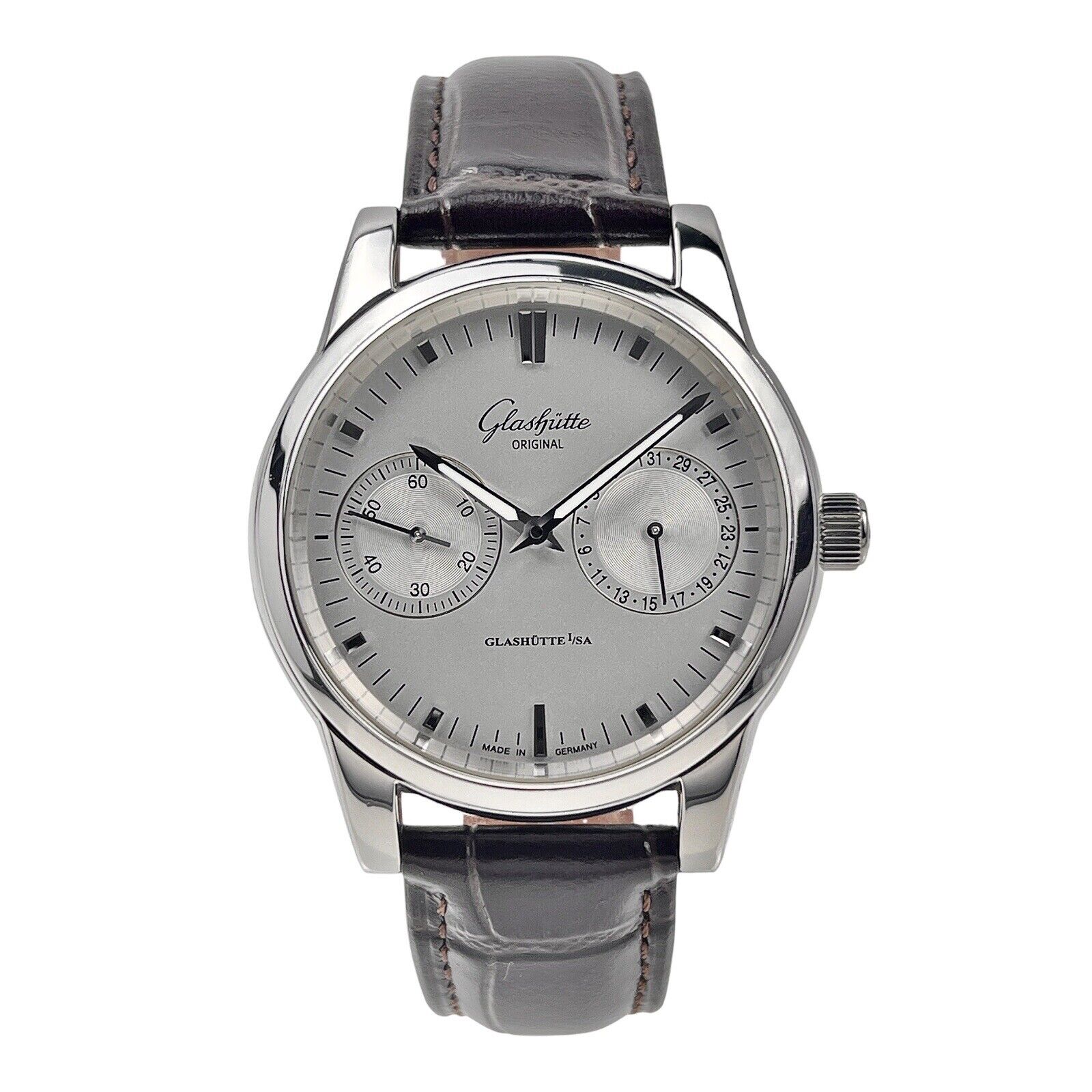 Glashutte Original Senator Hand Date Automatic Mens Watch 39-58-02-02-04