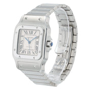 Cartier Santos Galbee Stainless Steel Silver Dial 32mm Automatic Mens Watch 2823