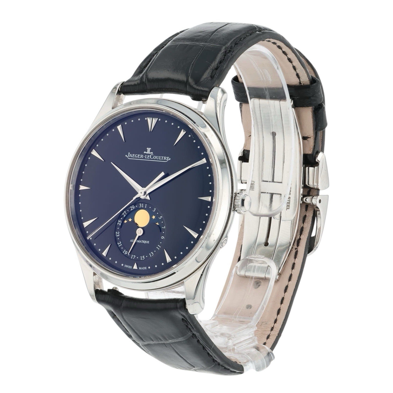 Jaeger-LeCoultre Master Ultra Thin Moon Steel Black Dial 39mm Automatic Q1368470