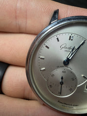 Glashutte PanoMaticLunar Steel Silver Dial Watch 1-90-02-42-32-61 - FOR PARTS