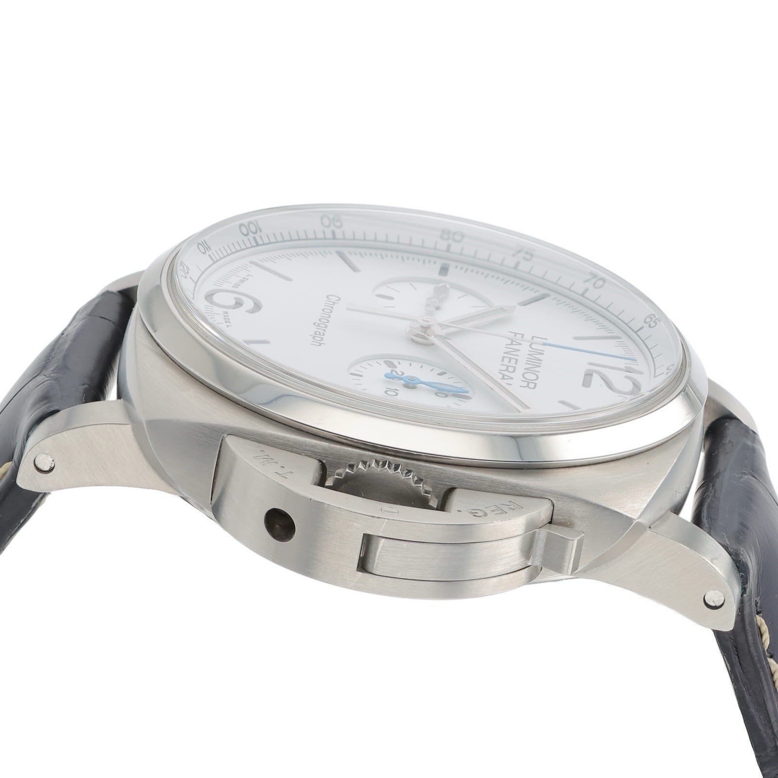 Panerai Luminor Chrono Stainless Steel White Dial 44mm Automatic Mens PAM01218