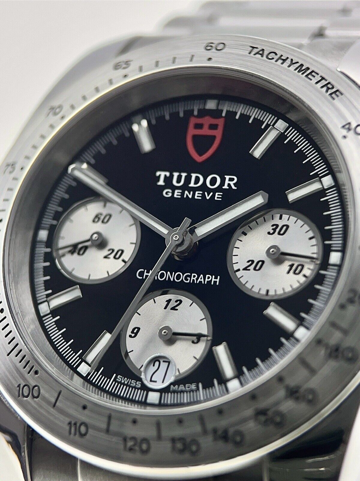 TUDOR Sport Chronograph Steel Black Dial 41mm Automatic Men’s Watch - 20300