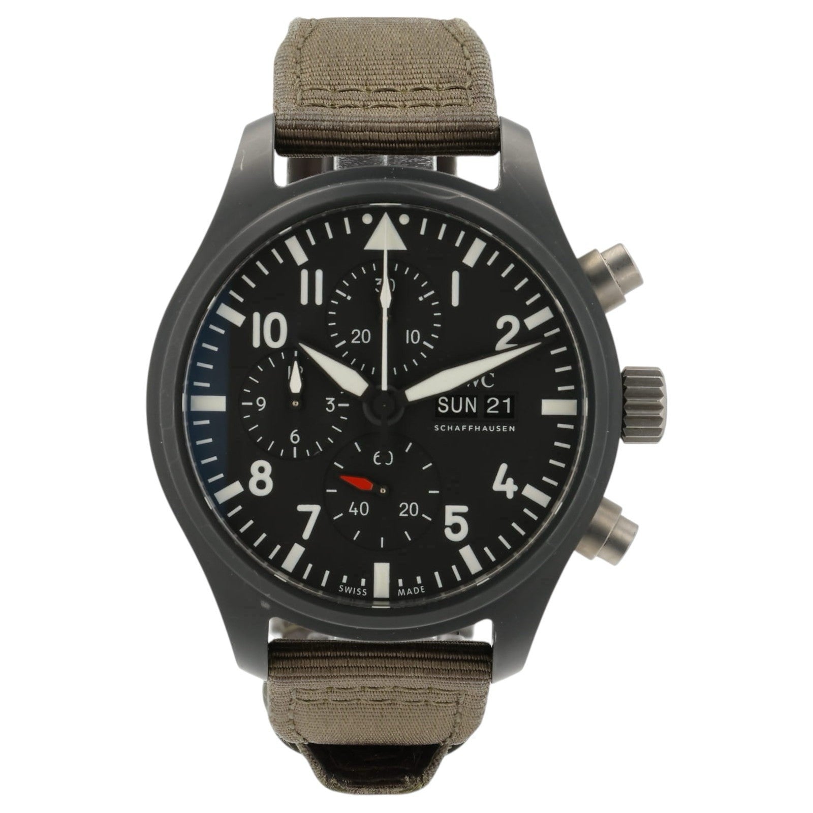 IWC Pilot Top Gun Black Dial Ceramic 44.5mm Automatic Men’s Watch IW389101