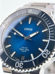 Oris Aquis Date Cal 400 Stainless Steel Blue Dial 41.5mm Automatic Watch 7769