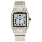 Cartier Santos Galbe White Dial Gold & Steel 41x29mm Automatic Mens Date 2961
