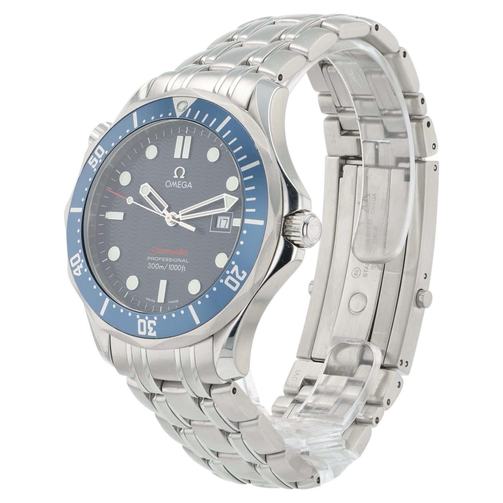 Omega Seamaster Diver Stainless Steel Blue Dial 41mm Quartz Mens 2221.80.00
