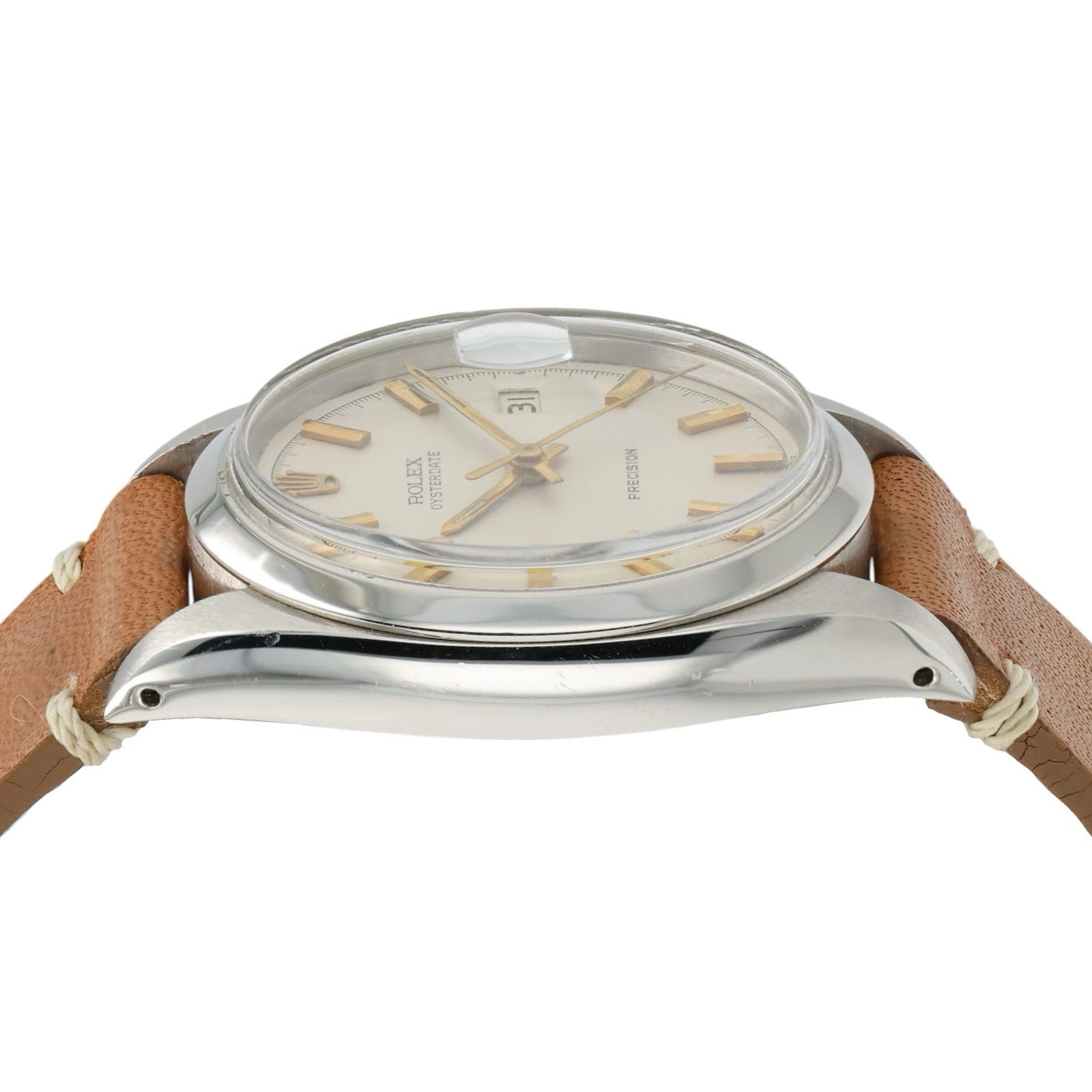 Rolex Oysterdate Silver Dial Stainless Steel 34mm Automatic Unisex Watch 6694