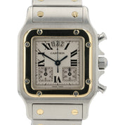 Cartier Santos Galbee Gold & Steel White Dial 29mm Quartz Men’s Watch 2425