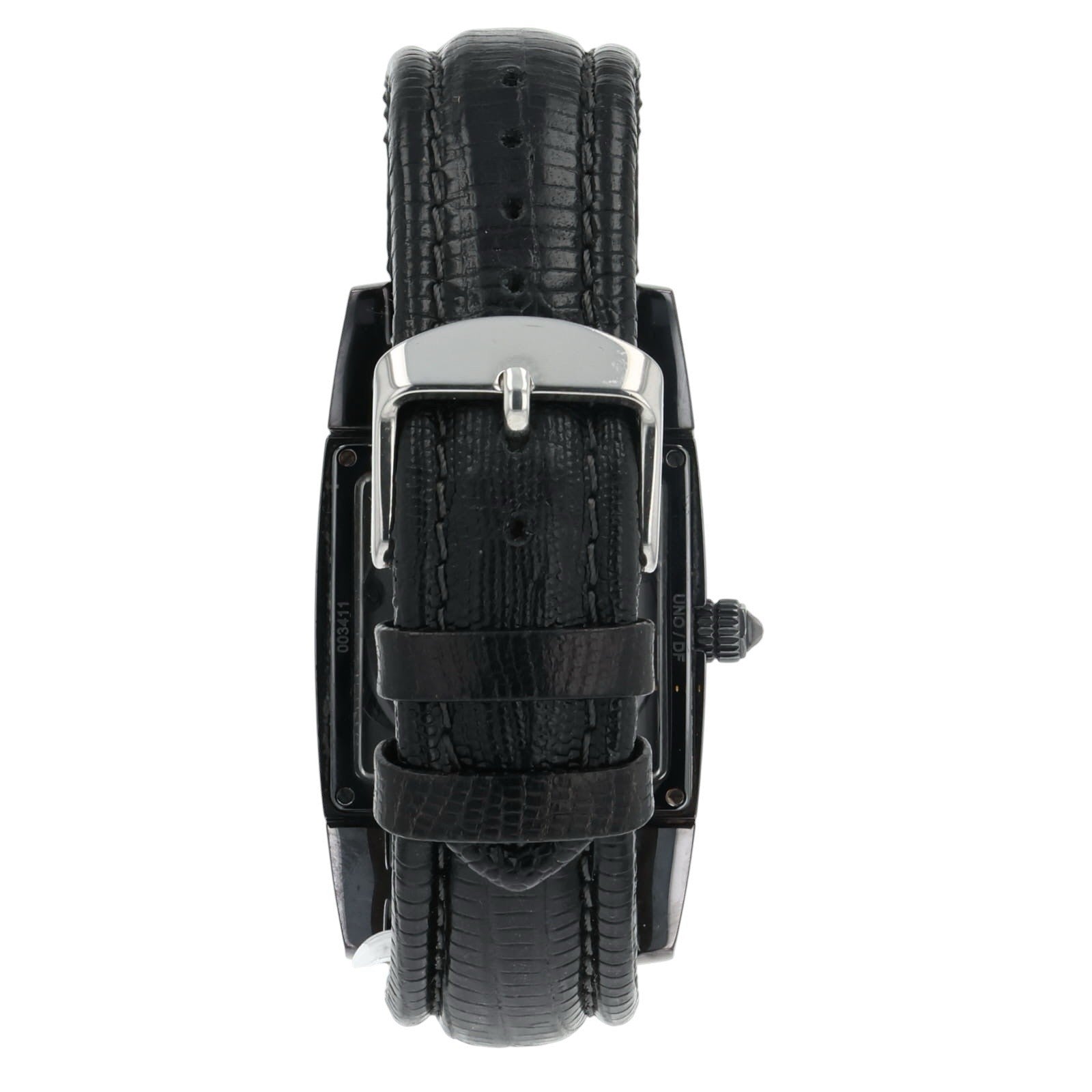 De Grisogono Uno Dual Time Steel Black Dial 33mm Automatic Unisex 861/1300-3