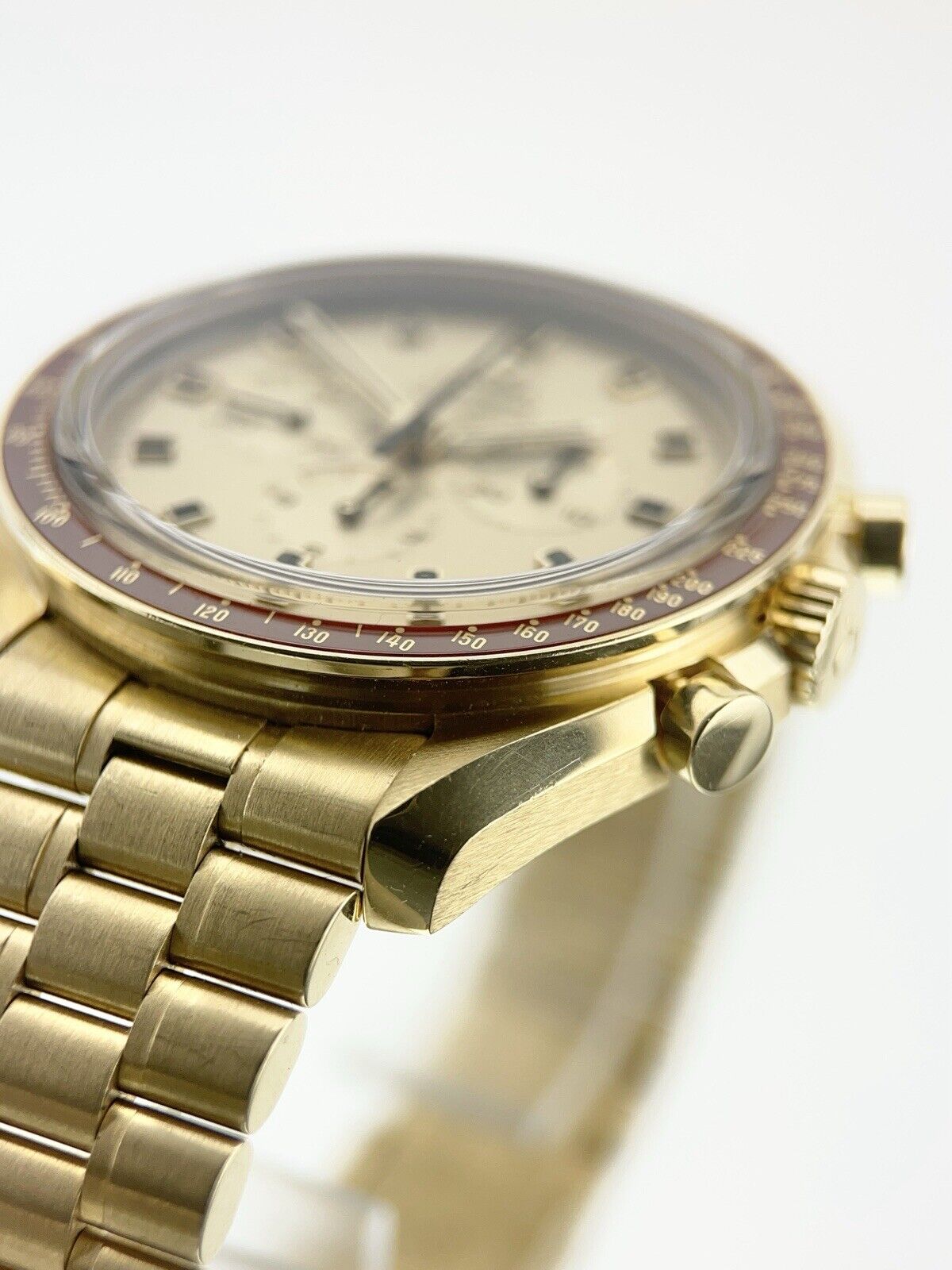 Omega Speedmaster Apollo 18k Rose Gold Gold Dial 42mm Manual 310.60.42.50.99.001