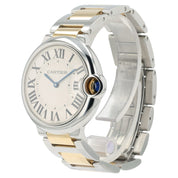 Cartier Ballon Bleu Silver Dial Gold & Steel 36mm Quartz Unisex Watch W69008Z3