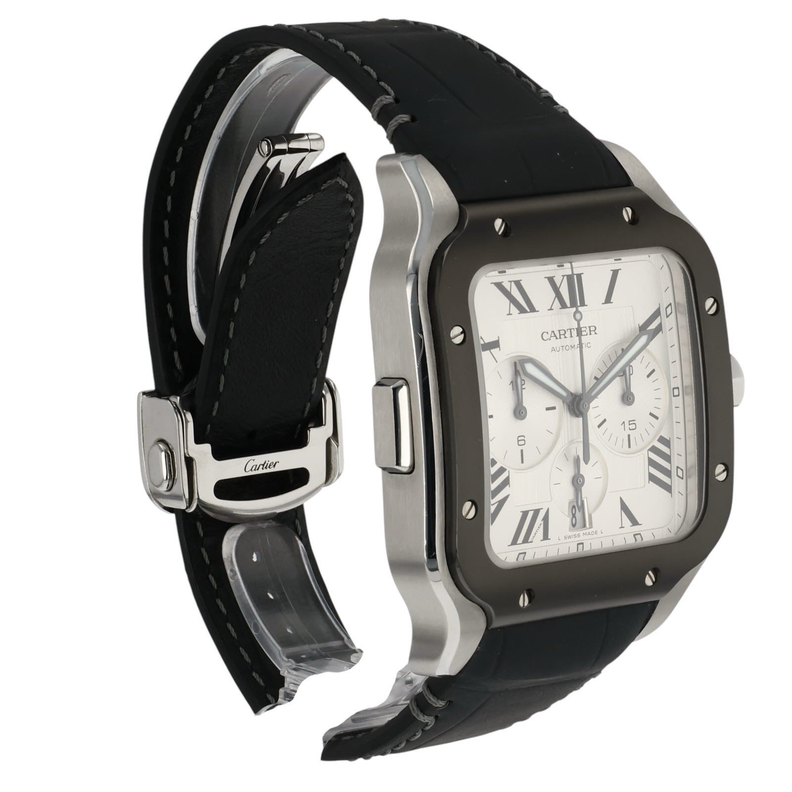 Cartier Santos Stainless Steel Silver Dial 41mm Automatic Men’s Watch WSSA0017