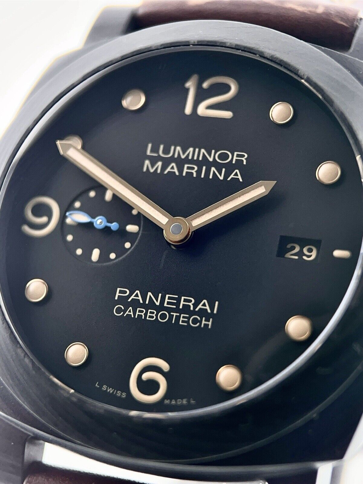 Panerai Luminor Marina 1950 Carbon Black Dial 44mm Automatic Watch PAM00661