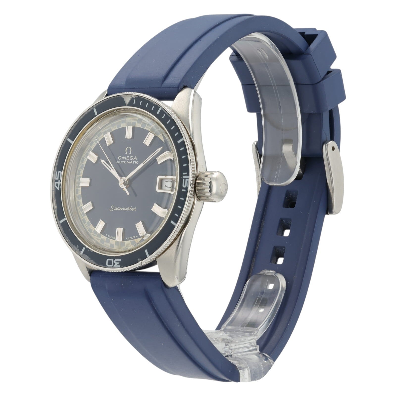 Omega Seamaster Blue Dial Stainless Steel 37mm Automatic Mens Watch 166.062