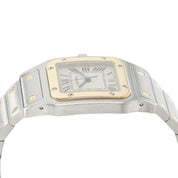 Cartier Santos Galbee Silver Dial Gold & Steel 29mm Quartz Unisex Watch 1566