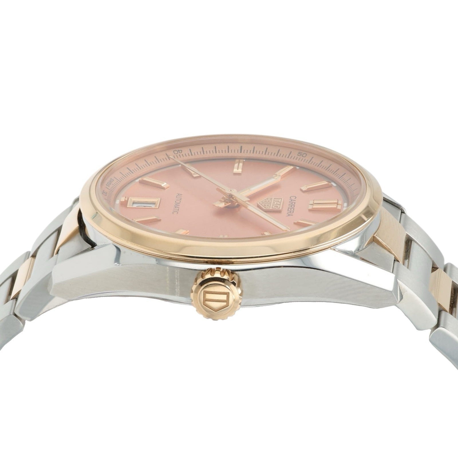 Tag Heuer Carrera Pink Dial 18k Rose Gold & Steel 36mm Automatic Unisex WBN2350
