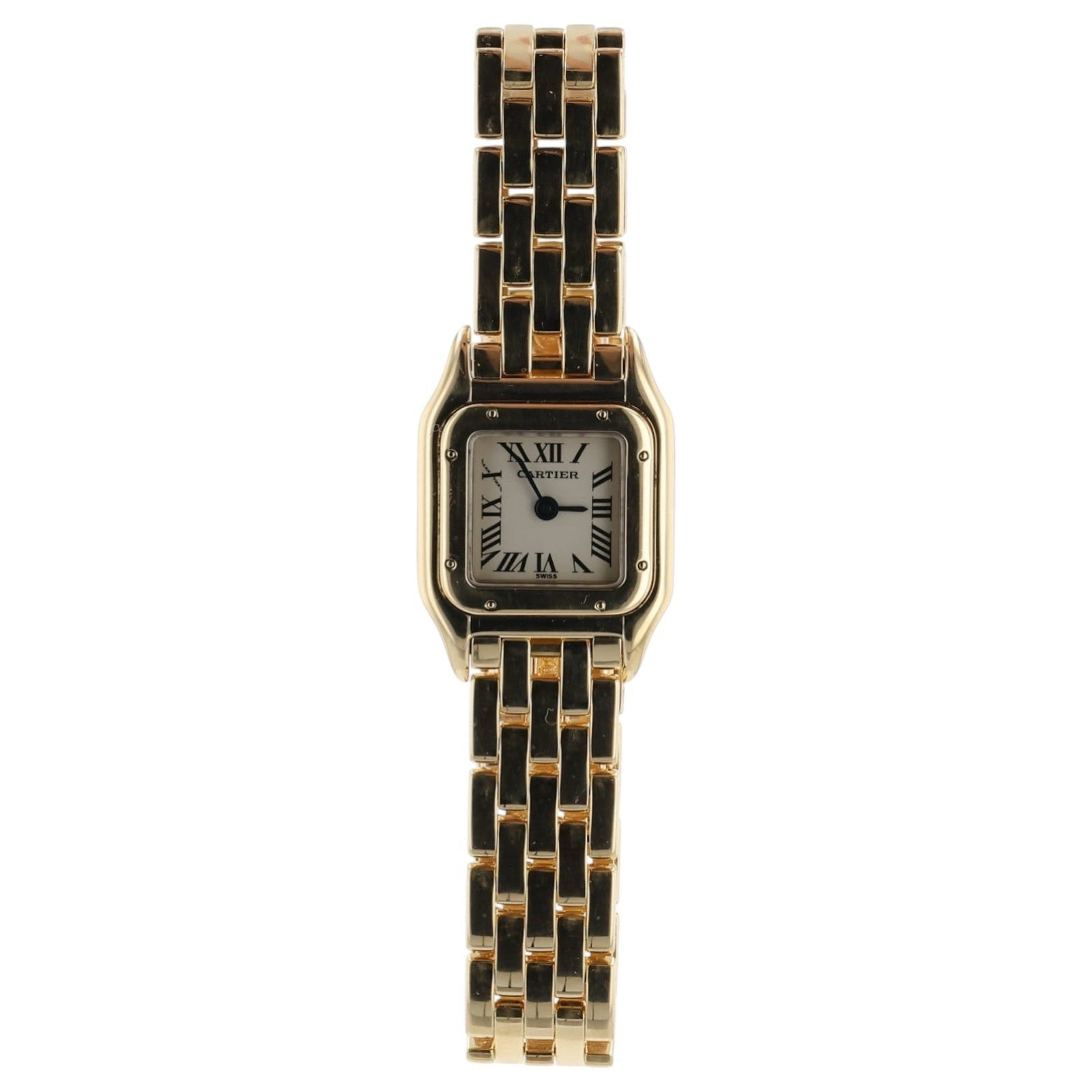 Cartier Panthere Mini White Dial 18k Gold 17mm Quartz Ladies Watch W25034B9