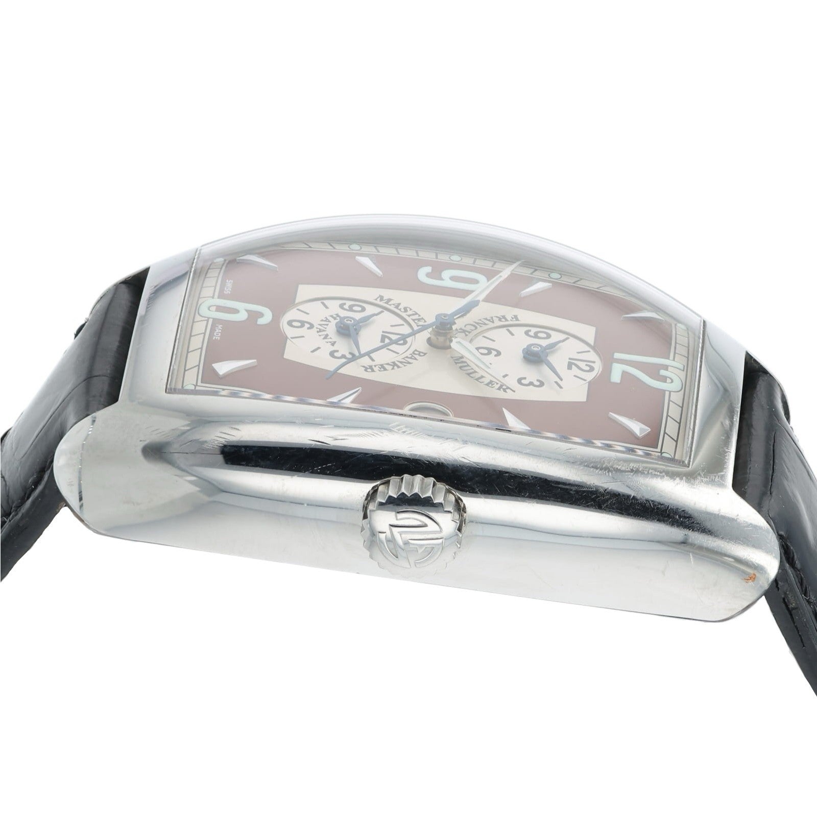 Franck Muller Master Banker Steel Maroon Dial 36mm Automatic Watch 7880 MB HV