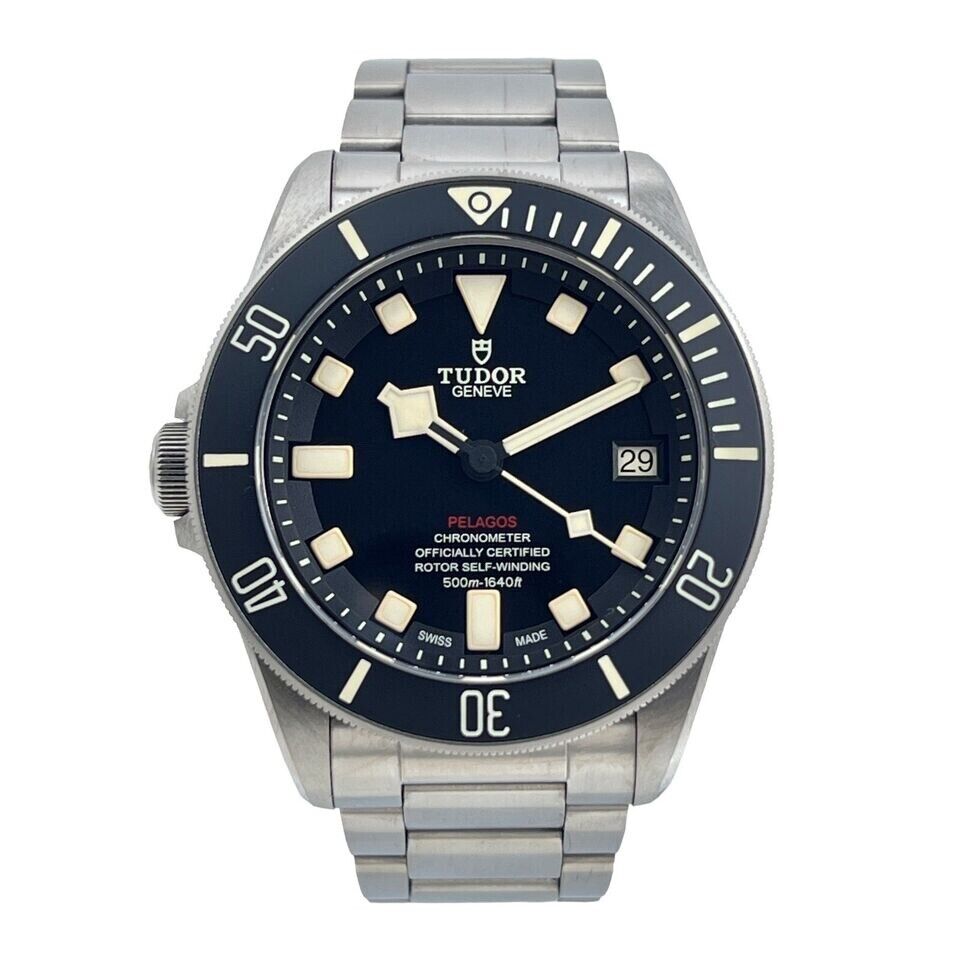 TUDOR Pelagos LHD Men's Black Watch - 25610TNL Titanium Automatic B/P