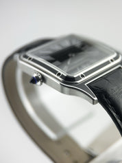Cartier Santos Dumont Steel Black Dial 31mm Manual Wind Men’s Watch WSSA0046