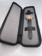 Studio Underdog Salmon Monopusher Chronograph 38.5mm Steel Watch w/ Box & Papers