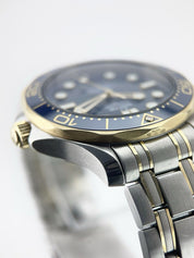 Omega Seamaster Diver Gold & Steel Blue Dial 42mm Auto Mens 210.20.42.20.03.001