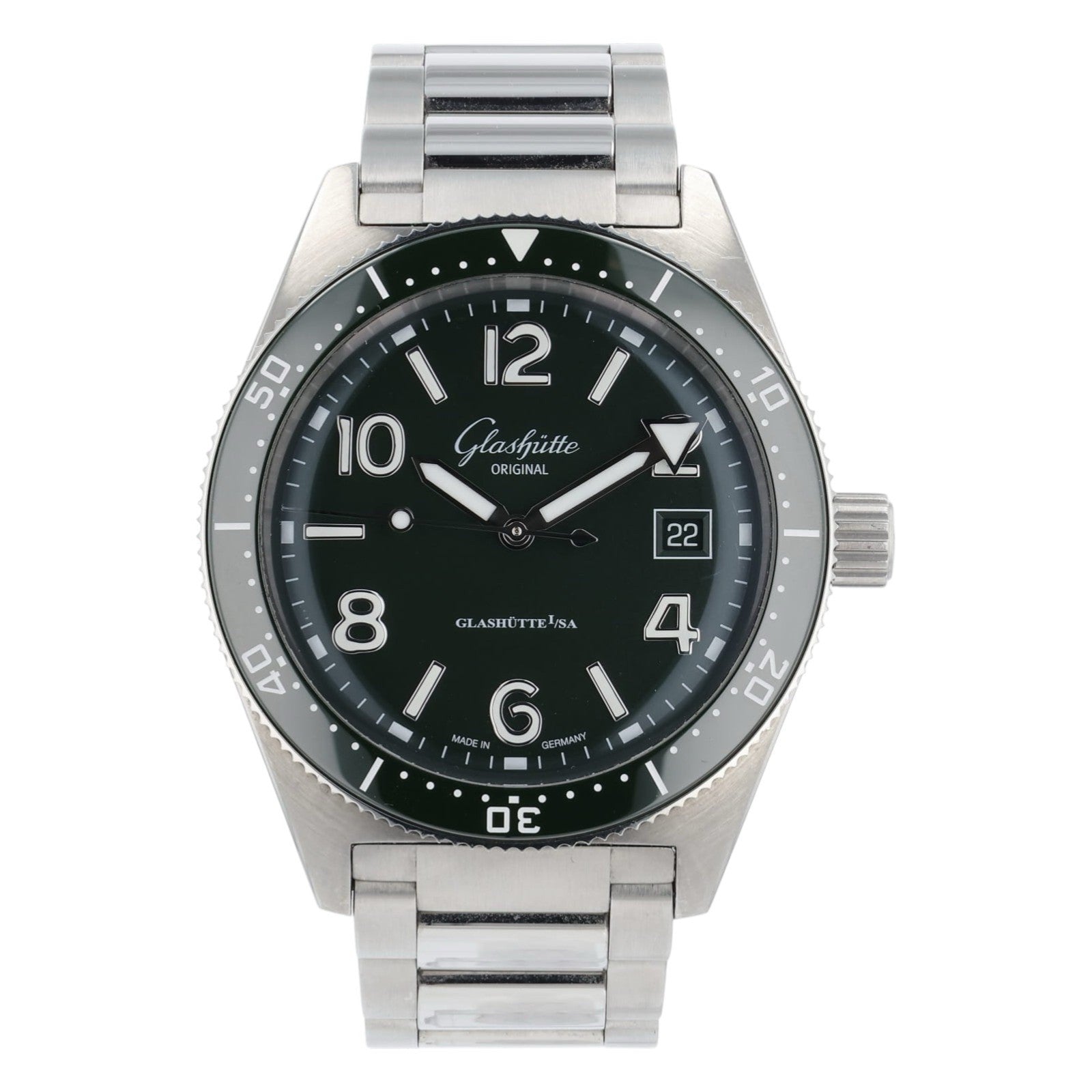 Glashutte Original SeaQ Green Dial Steel 39.5mm Automatic Men’s 39-11-13-83-70