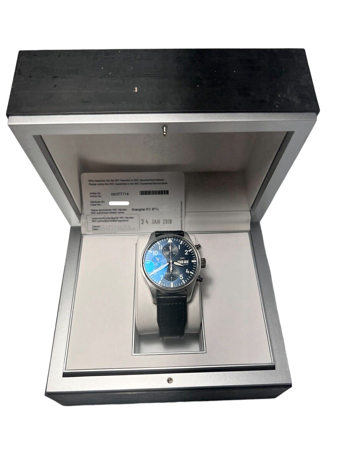 IWC Pilot Chronograph Steel Blue 43mm Automatic Men’s Watch IW377714 - B/P