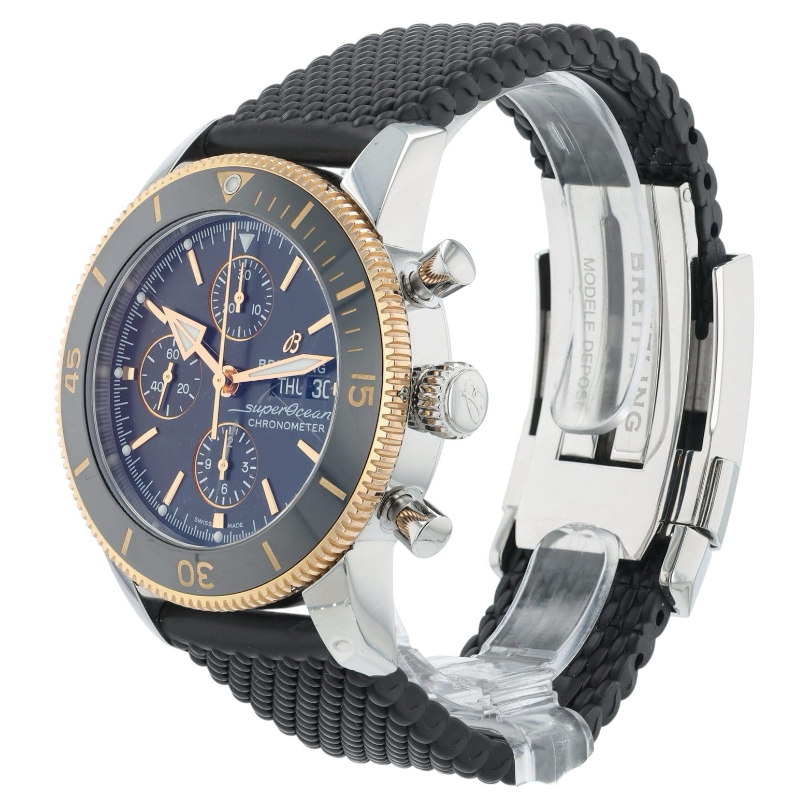 Breitling SuperOcean Heritage Black Dial Gold & Steel 44mm Auto Watch U13313