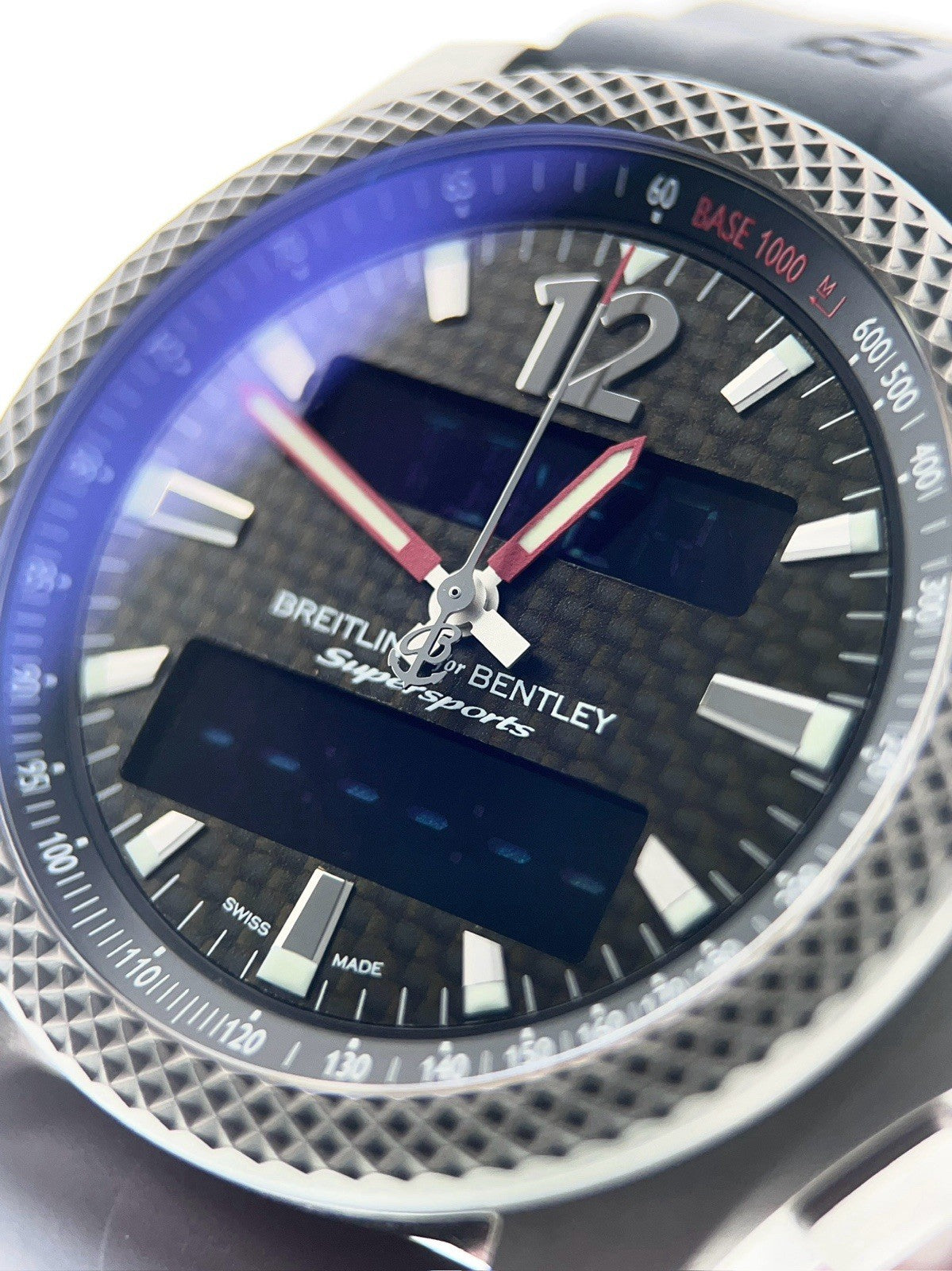 Breitling Bentley Supersports Stainless Steel Black Dial 46mm Quartz Mens EB5520