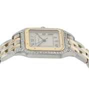 Cartier Panthere Silver Dial Steel and Gold 27mm Quartz Diamond Watch 1100