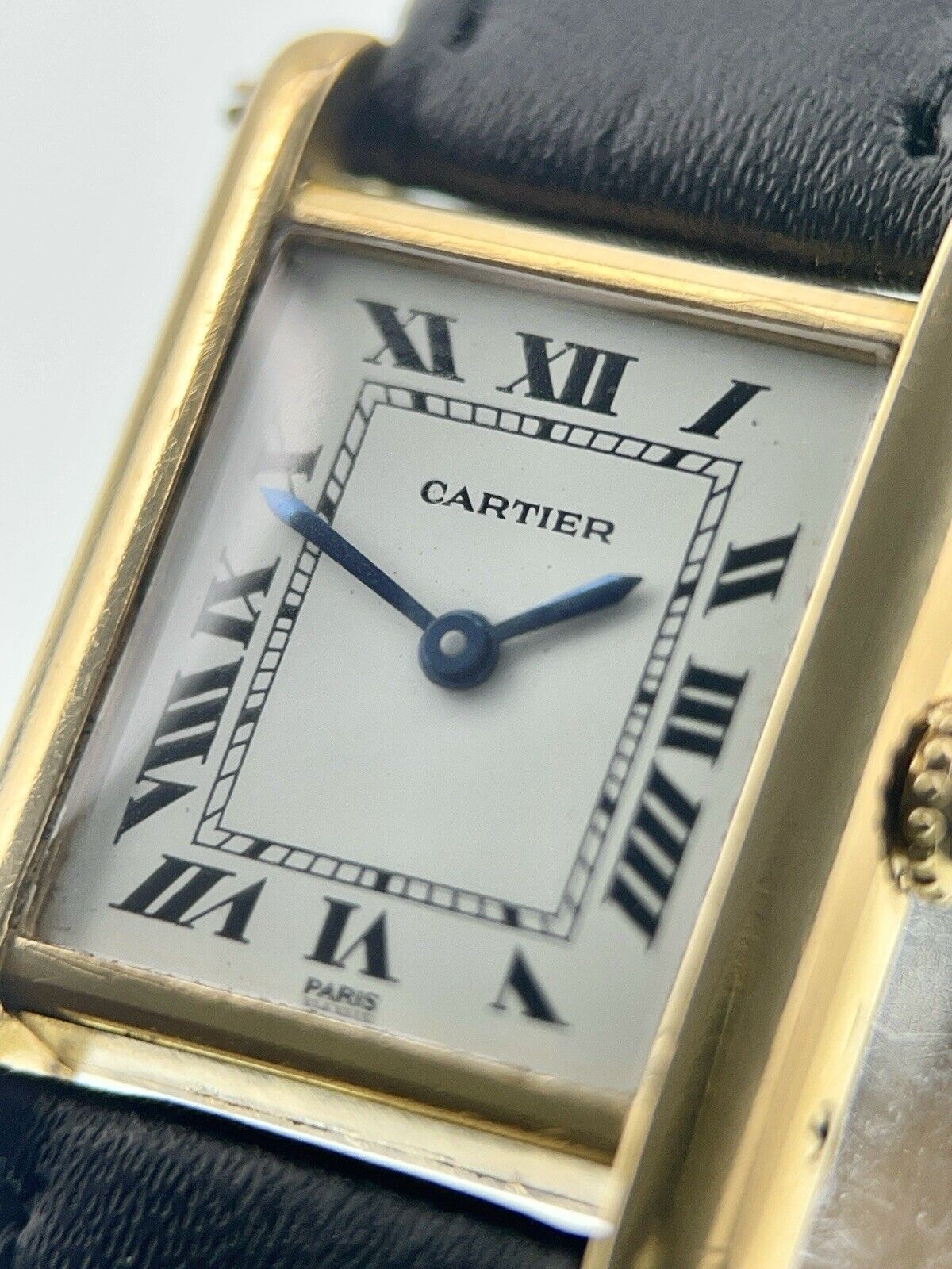 Cartier Tank Louis 18k Yellow Gold White Dial 23x30mm Manual Wind Women's 7808