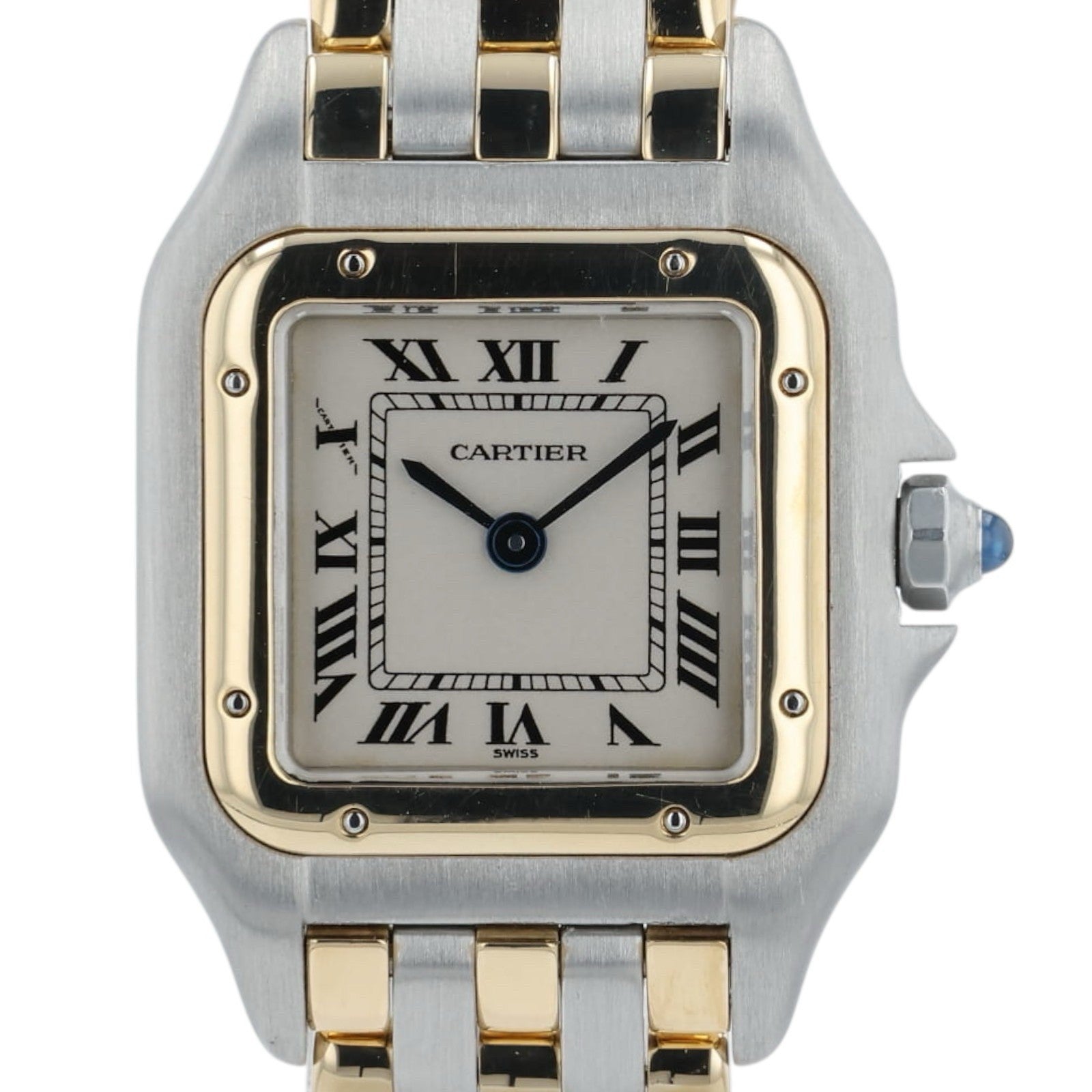 Cartier Panthere 3 Row Silver Dial Steel 23mm Quartz Women's Watch 1057917