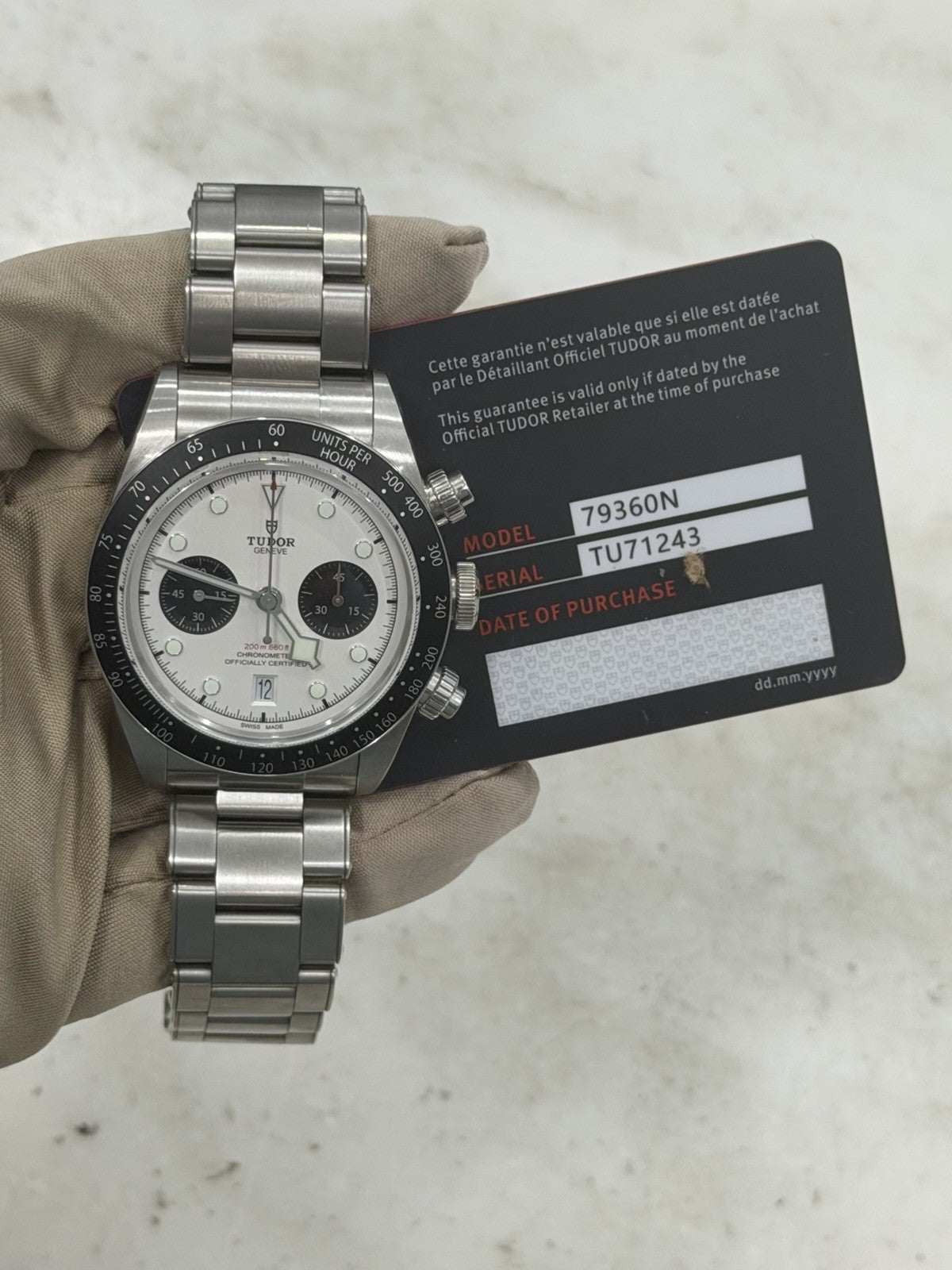 Tudor Chronograph Steel Panda 41mm Automatic Mens Watch 79360N - Box/Papers