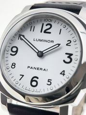 Panerai Luminor Base Steel White Dial 44mm Manual Wind Men’s Watch PAM00114