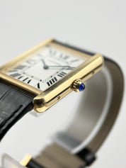 Cartier Tank Solo 18k Gold 3167 27.5mm Quartz Unisex Watch Roman Numerals