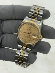 Tudor Date Day 76213 Champagne Dial Mens Two Tone Stainless Automatic Watch