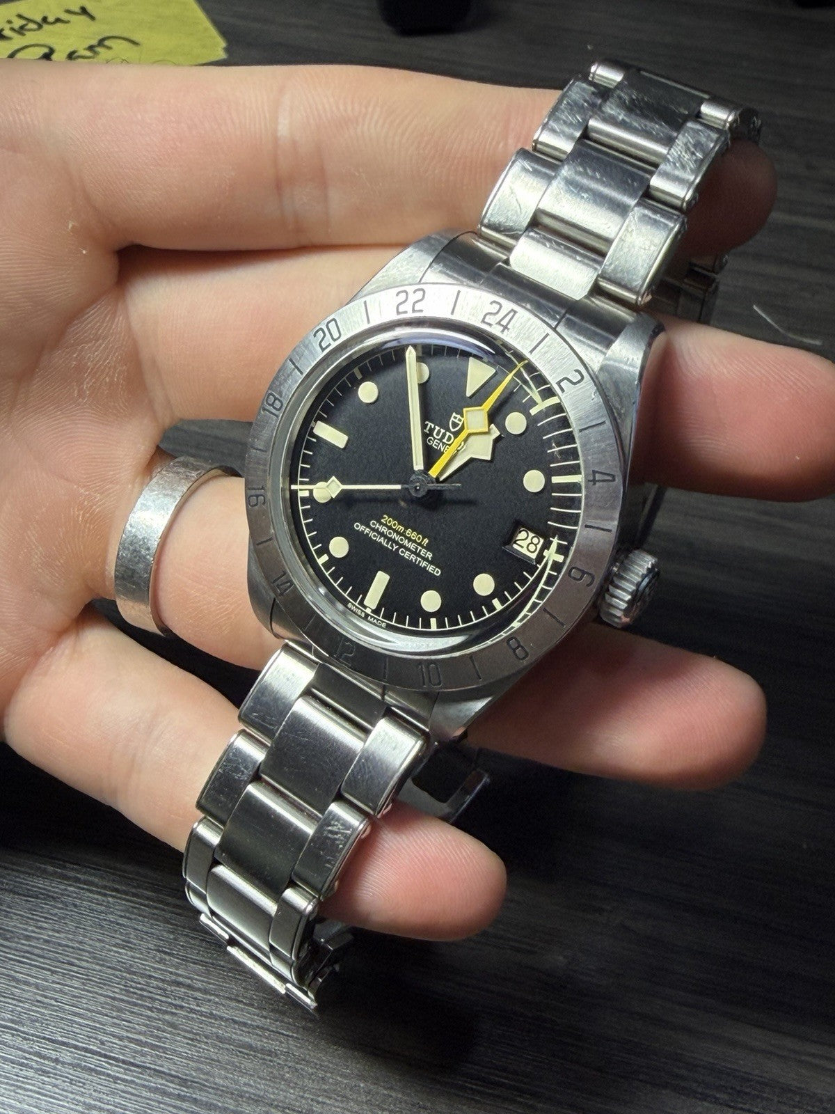 2022 Tudor Black Bay Pro Stainless Steel GMT Mens Black Dial Watch 79470